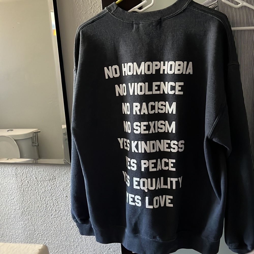 Jac Vanek Yes/No Sweatshirt in dark grey melange